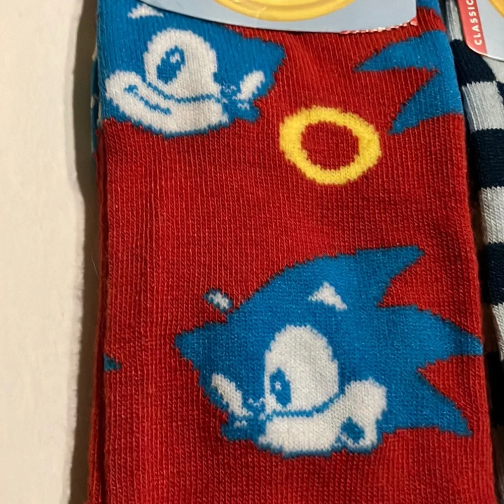 Sonic Theme Set of Casual Socks - 4‎ pair Yellow, Red, Blue